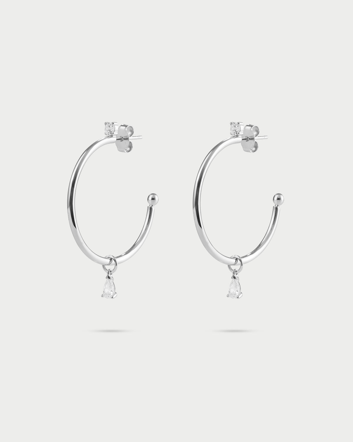 Orecchini cerchio filo mini drop pendente - SHAPES