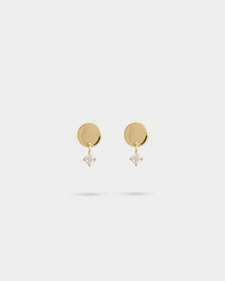 Lobe disk earrings with light point