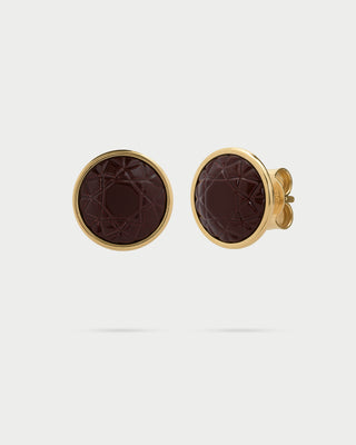 Choco lobe hoop earrings