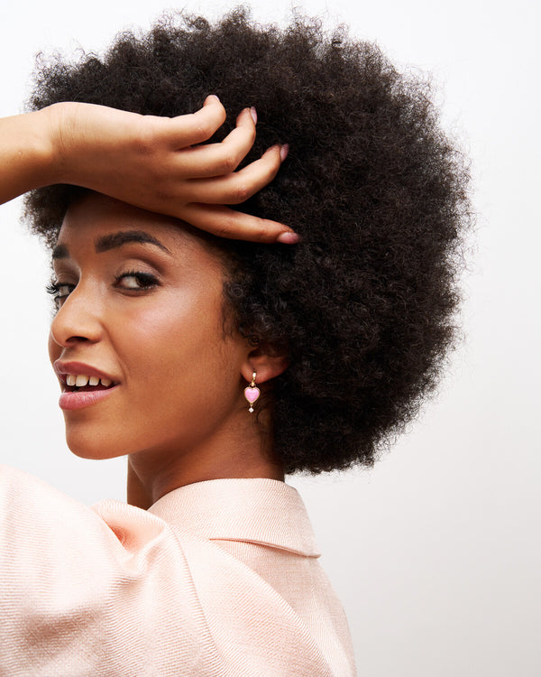 Pendiente individual corazón hoop berry