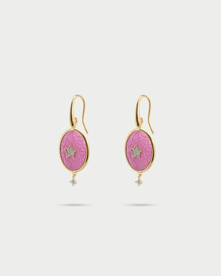 Oval earrings berry