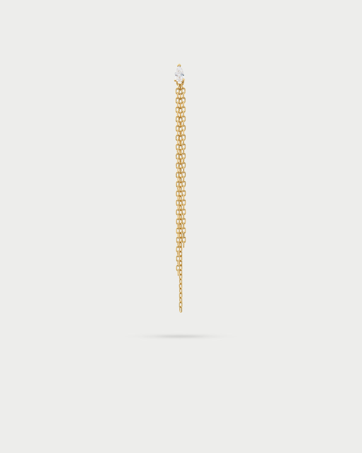 Multi line drop fringes single earring