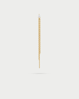 Multi line drop fringes single earring