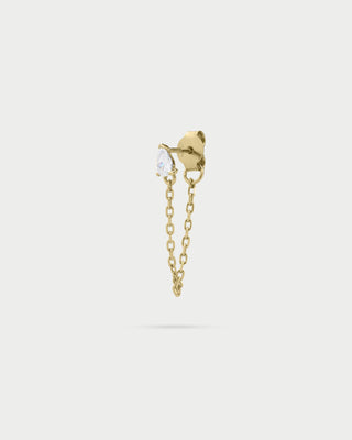 Drop chain single earring