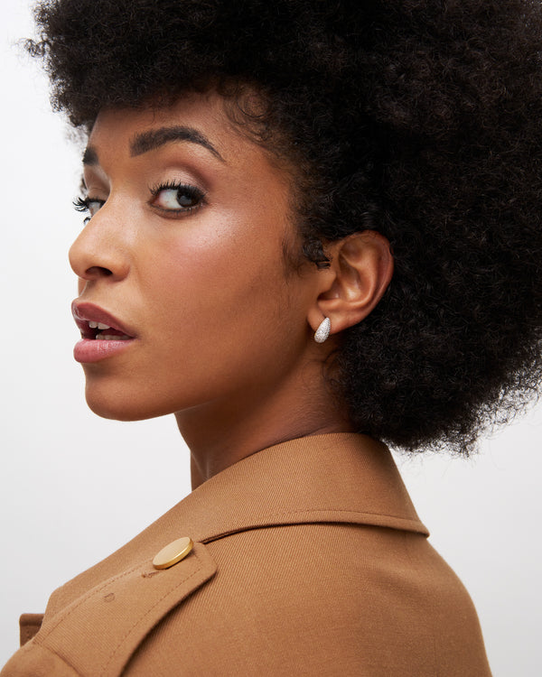 Pendientes gota con pavé lady