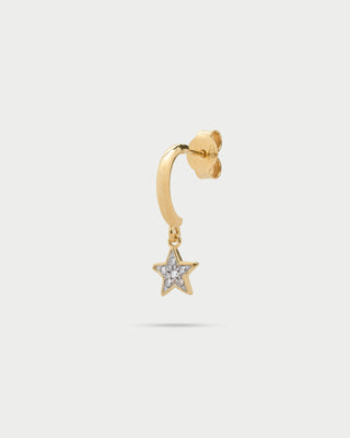 Single earring mini hoop Star