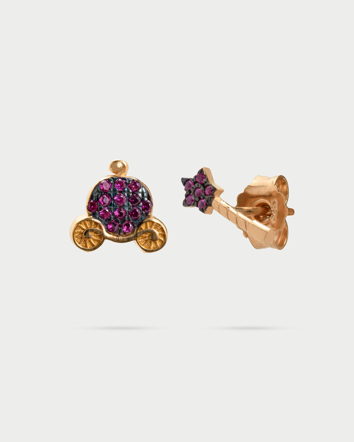 Aretes con Zircones Carruaje / Varita
