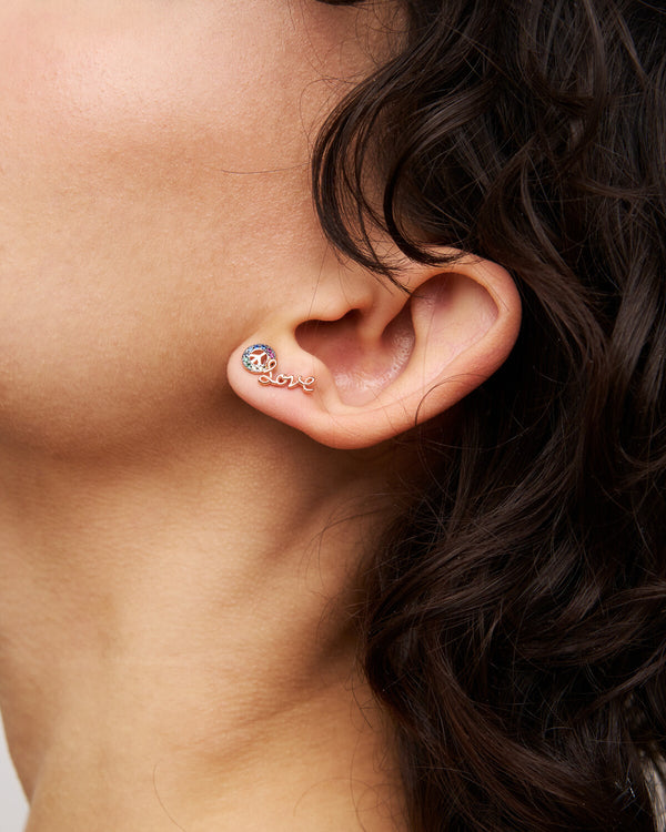 Aretes con Zircones Amor / Paz