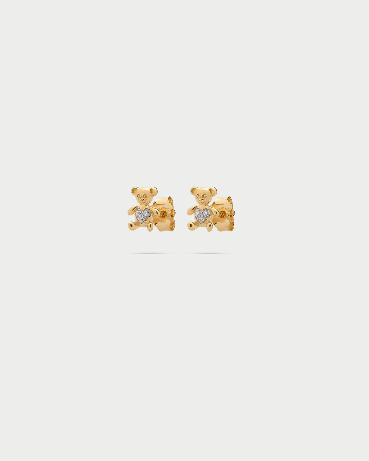 Pendientes de lobulo osito con circonitas - Teddy Fancy