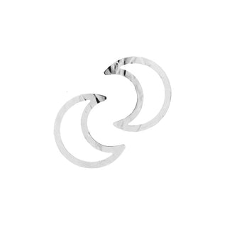 Stud Earring with Openwork Moon