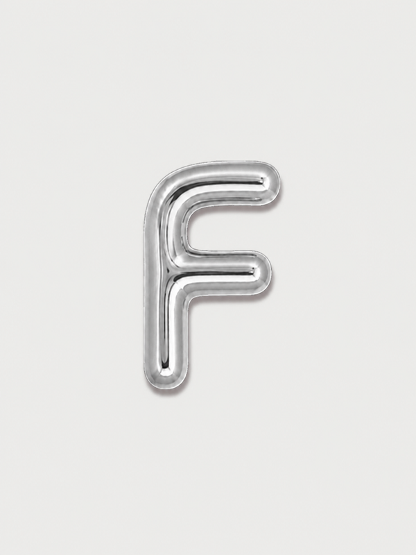 Ciondolo Puffy Lettera F