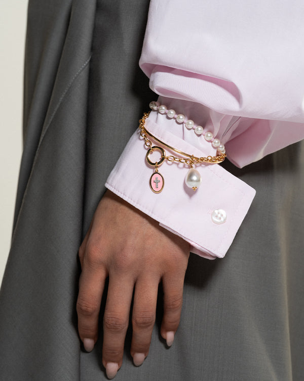 Rolo Chain Bracelet Circle Base