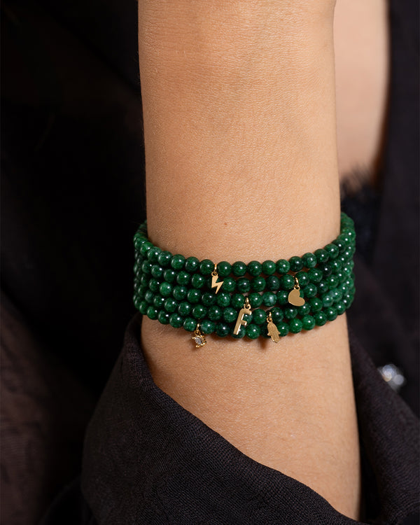 Green Jade Elastic Bracelet Base
