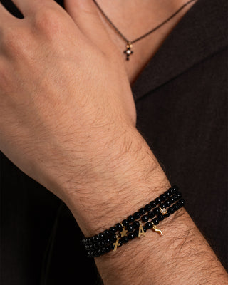 Black Agate Elastic Bracelet Base