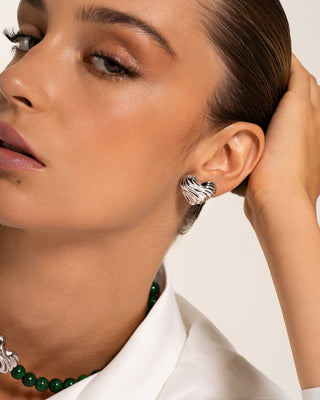 Bold Small Heart Earrings Pair