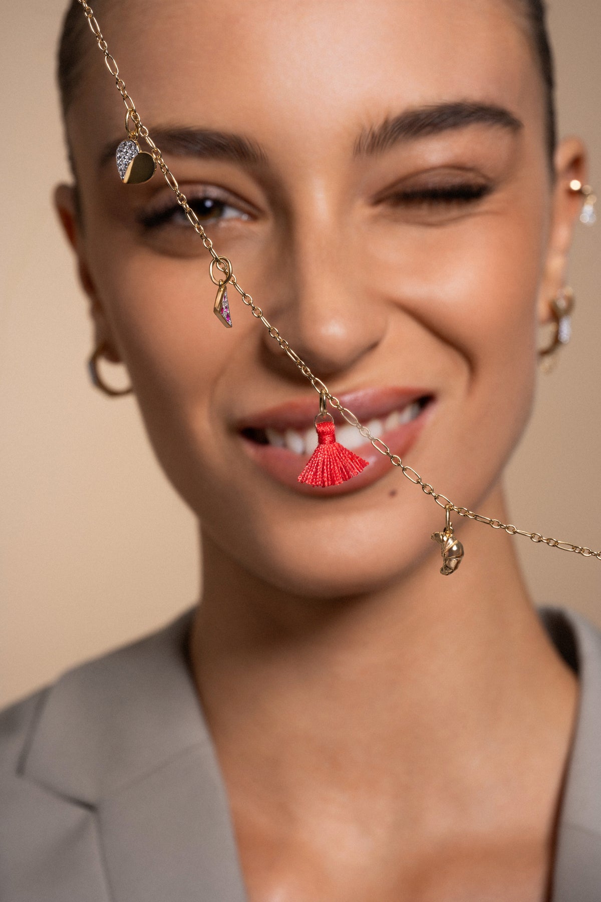 Charm Nappa Rossa