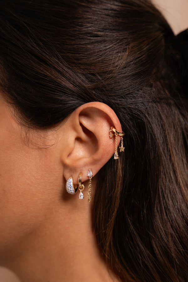 Helix piercing gota bisel estrella