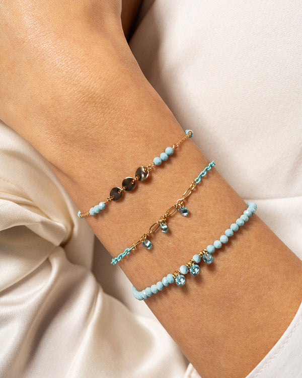 Pulsera de cadena de circonitas Milky and Medals