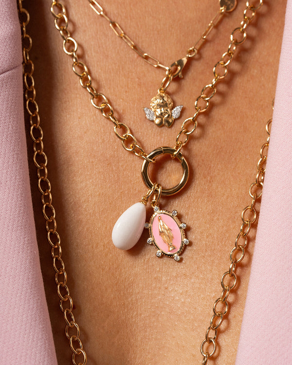 GIROCOLLO IN ORO 14 K CON DIAMANTI GIROCOLLO IN ORO 14 K CON DIAMANTI
