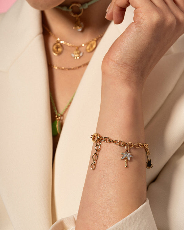 Rolo Chain Bracelet Oval Base