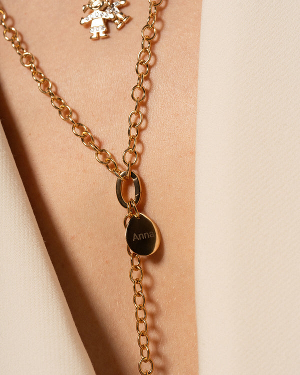 Rolo chain choker oval base