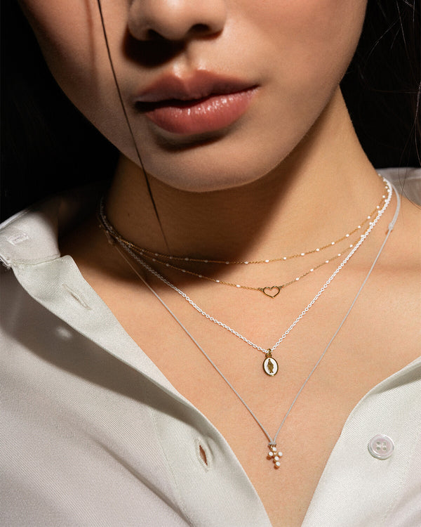 Madonna Enamel and Painted Chain Choker - GOLD18KT