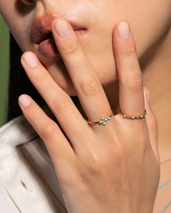 Anello fedina Corce smaltata e diamante lab-grown - ORO18KT