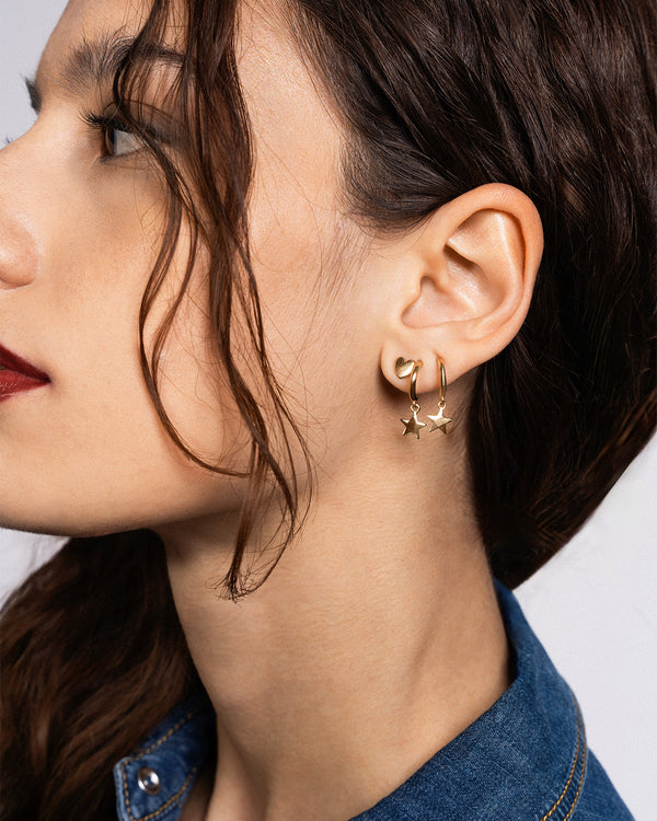 Orecchini cerchio in argento con smiley cuoricini | - La tua gioi Orecchini cerchio in argento con smiley cuoricini | - La tua gioi