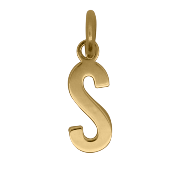 Colgante con la letra S – ORO18KT
