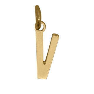 Letter V Pendant – 18KT GOLD