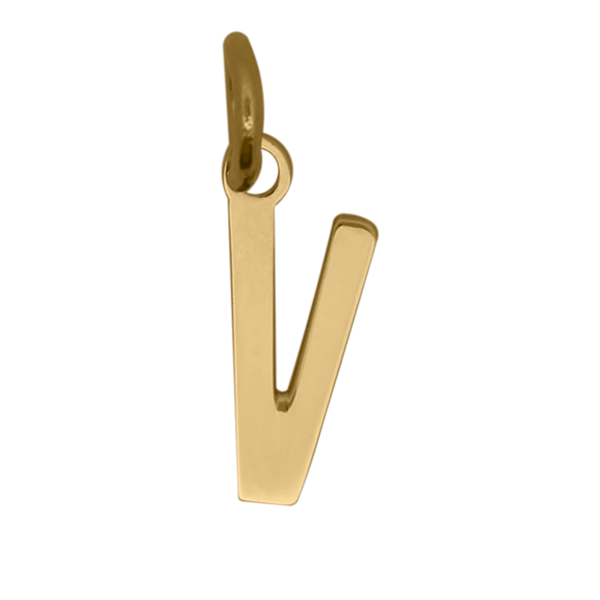 Colgante con la letra V – ORO18KT