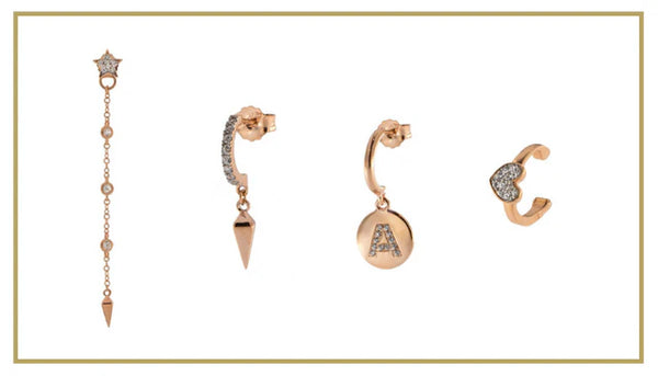 come abbinare orecchini lunghi a orecchini corti