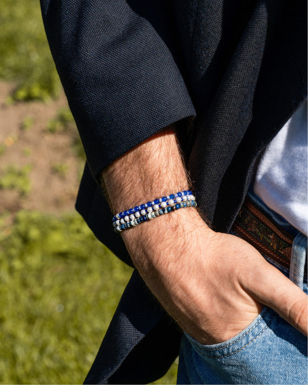 Bracciale elastico Diaspro e resina