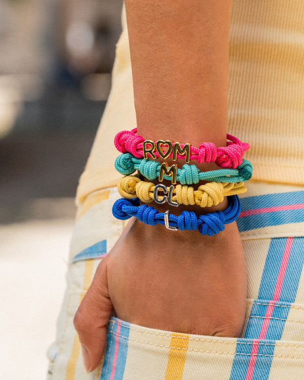 Bracciale Base Cord - Puffy Letters