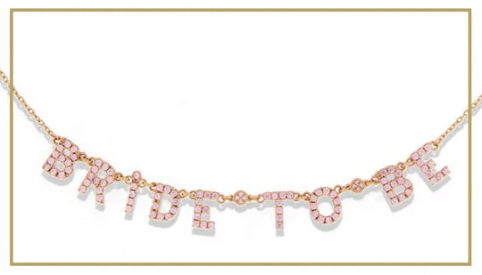 collana personalizzata con scritta bride to be da regalare alla sposa
