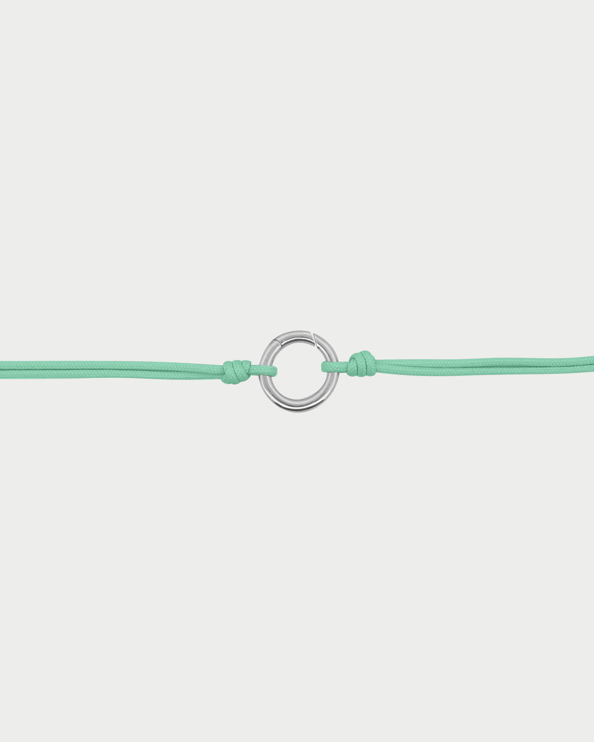 Pulsera cordón Base circular rodio