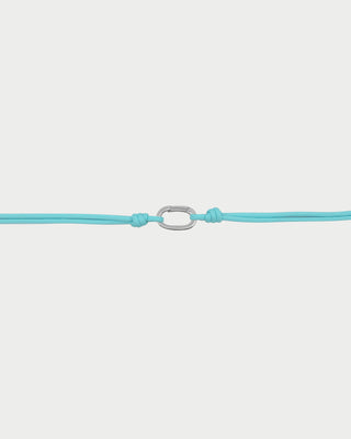 Bracciale soft cord Base ovale rodio