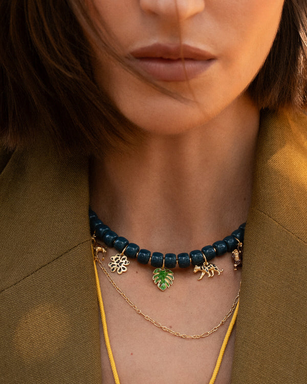 Charm Foglia tropicale