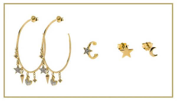 orecchini grossi e orecchini piccoli nello stesso orecchio