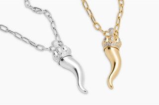 Necklace with disks and settings - SHAPES