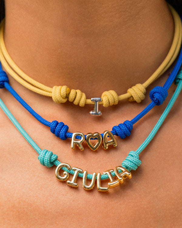 Girocollo Base Cord - Puffy Letters