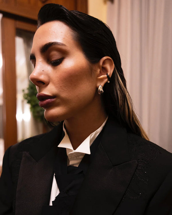 Orecchini Rue des Mille indossati dalle Bambole di Pezza a Sanremo 2026
