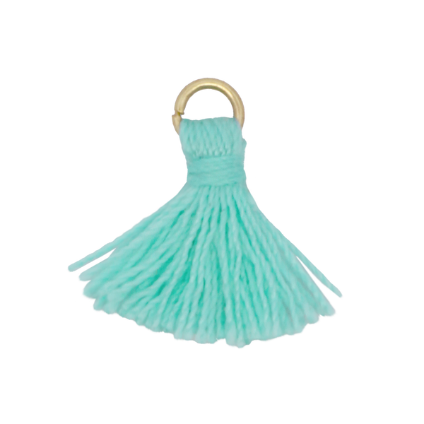 Charm de borla turquesa