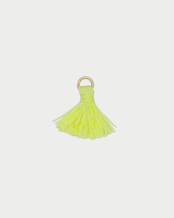 Charm borla amarilla fluorescente