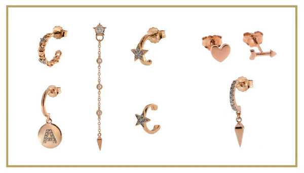 diversi orecchini accostati