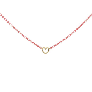 Girocollo linea del cuore catena con vernice - ORO18KT