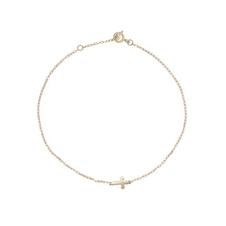 Pulsera cruz- ORO18KT