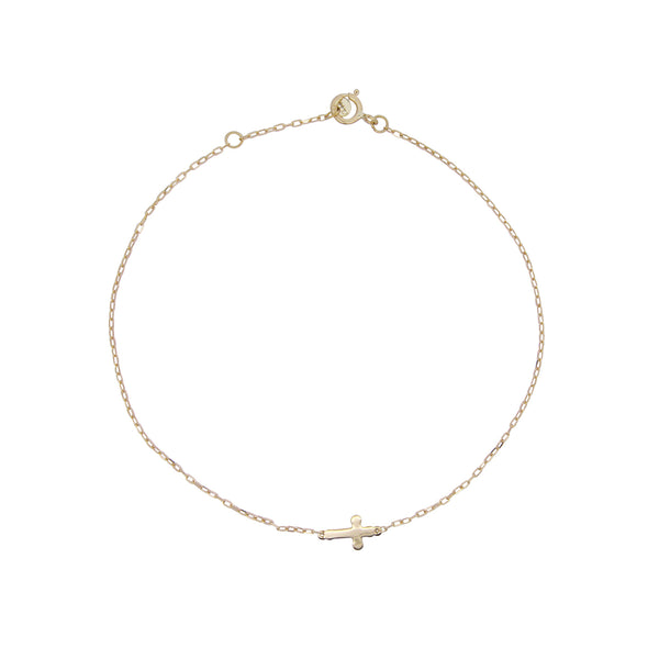 Pulsera cruz- ORO18KT