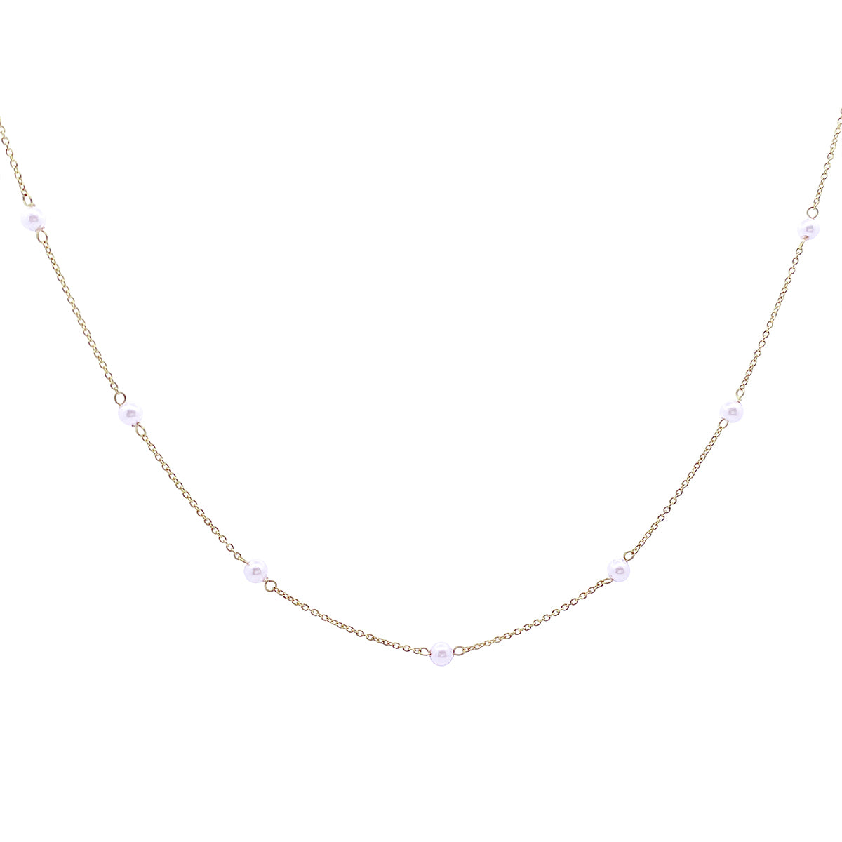 Gargantilla mini perlas - ORO18KT