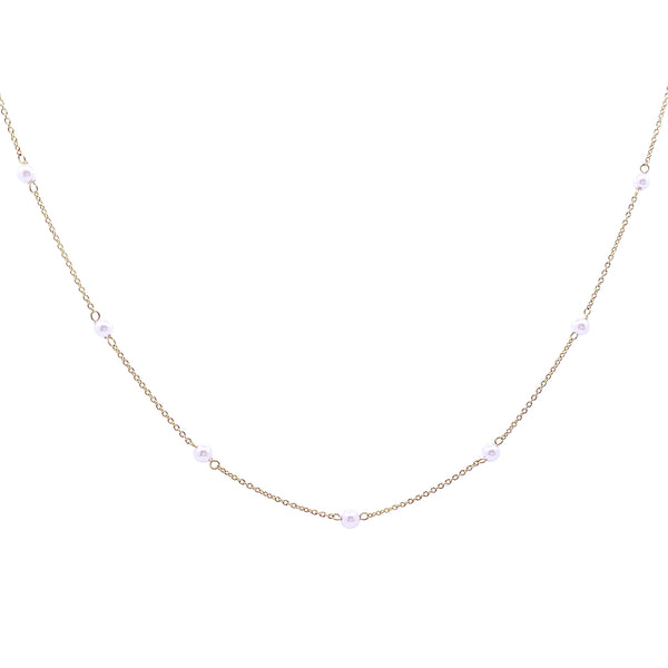 Girocollo con mini perle - ORO18KT